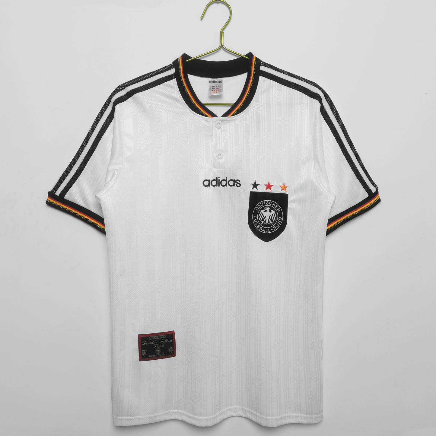 Alemania DFB adidas — Home blanco 3 estrellas | Estilo finales 90s, era Euro ’96 & Francia ’98