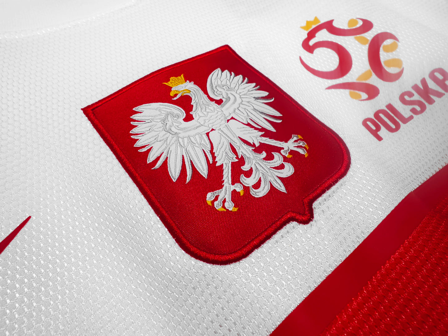 Camiseta Polonia Nike Local 2012/13 (Euro 2012) – Blanca con banda roja (Dri-FIT)