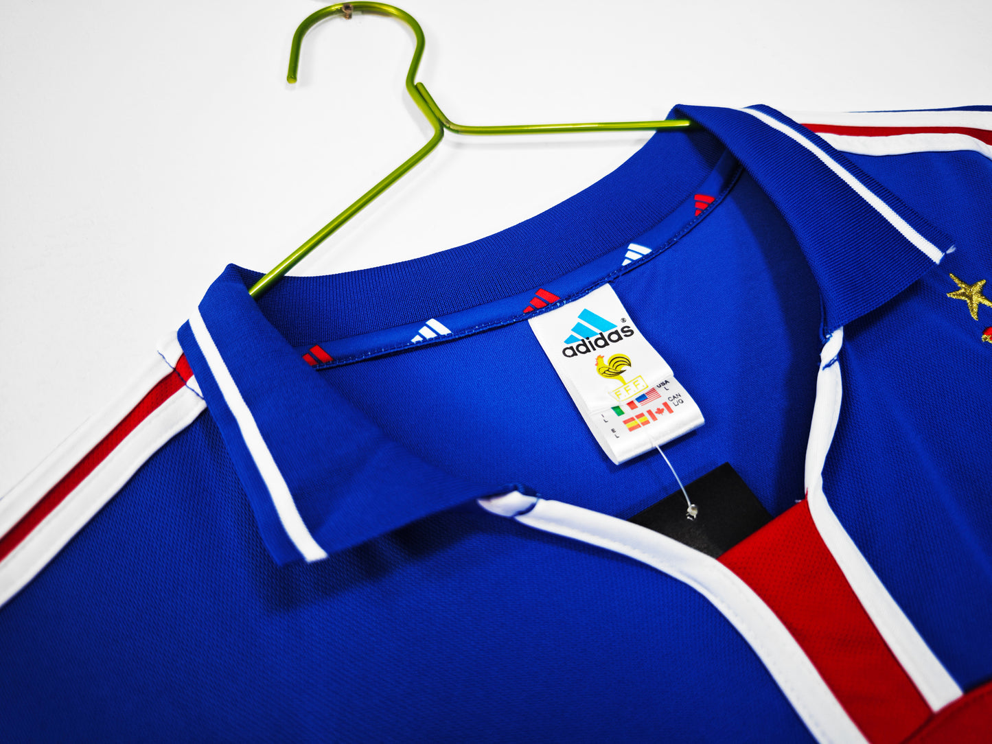 Camiseta Francia adidas Local 2002/03 (Mundial 2002) – Azul con franja roja y 1 estrella