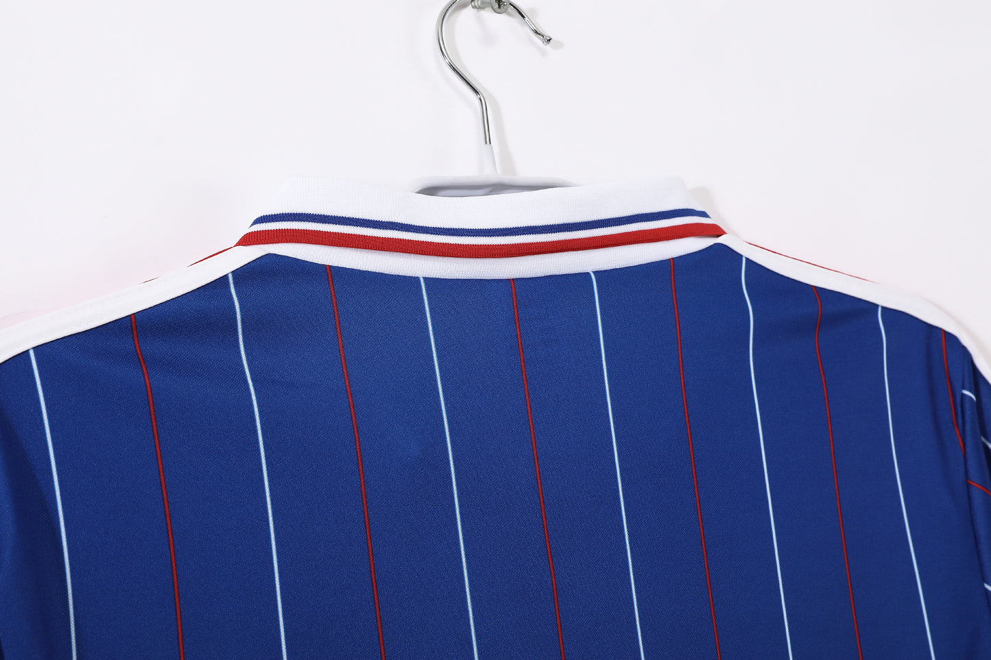 Camiseta Francia adidas Local 1984–1986 (Euro ’84/86) – Azul con pinstripes (Trefoil)