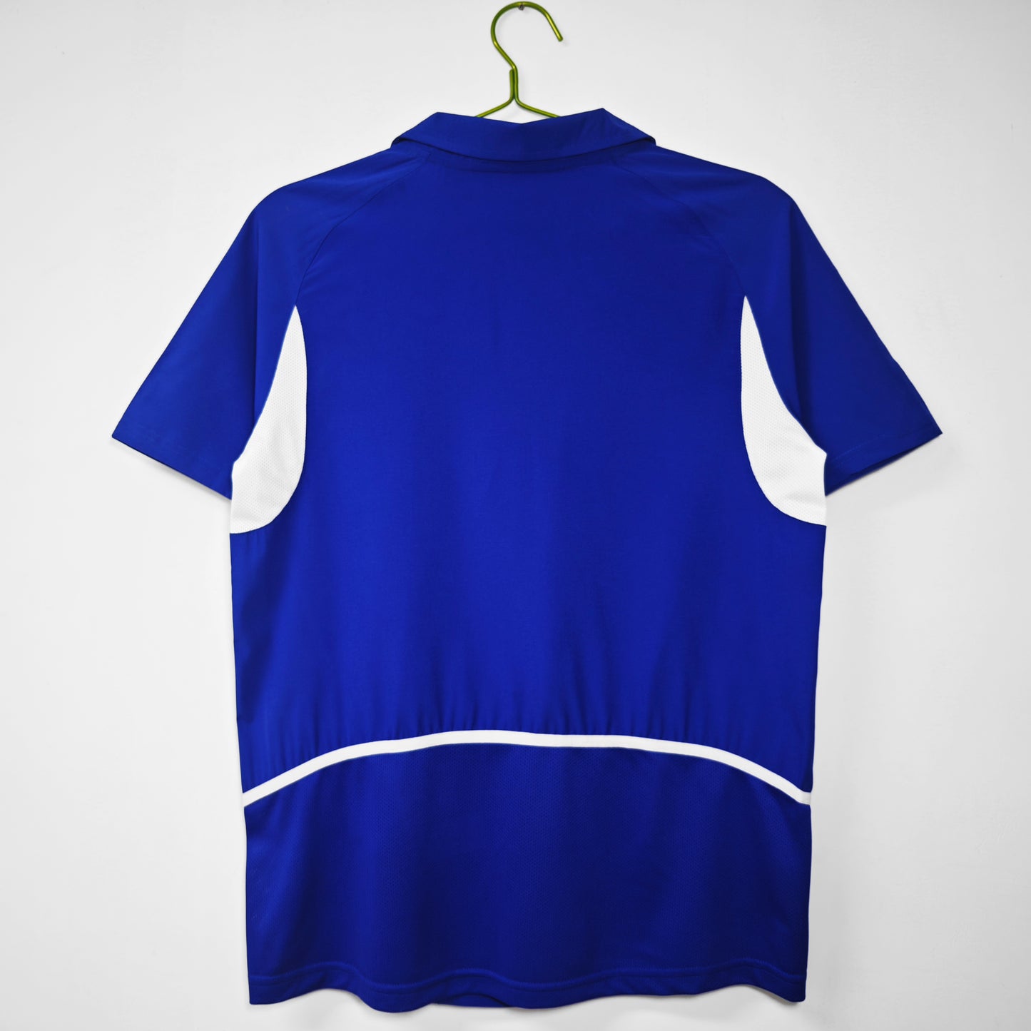 Camiseta Brasil Nike Away 2008–2009 – Azul con paneles blancos y cuello polo