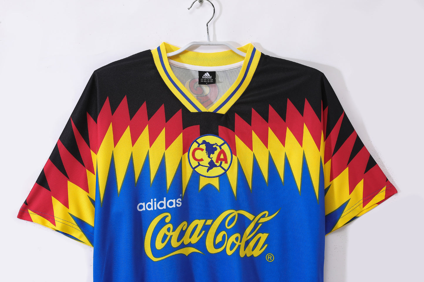 Camiseta Portero Jorge Campos “Sol” – ABA Sport 1995–1997 – Multicolor