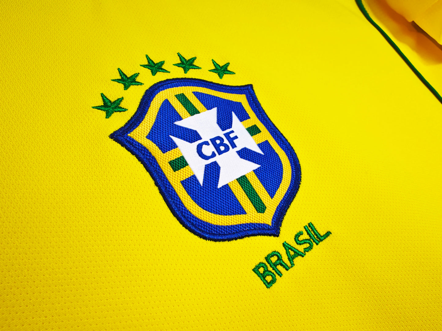 Camiseta Brasil Nike Local 2004–2006 (Total 90) – Amarilla/Verde (Dri-FIT)