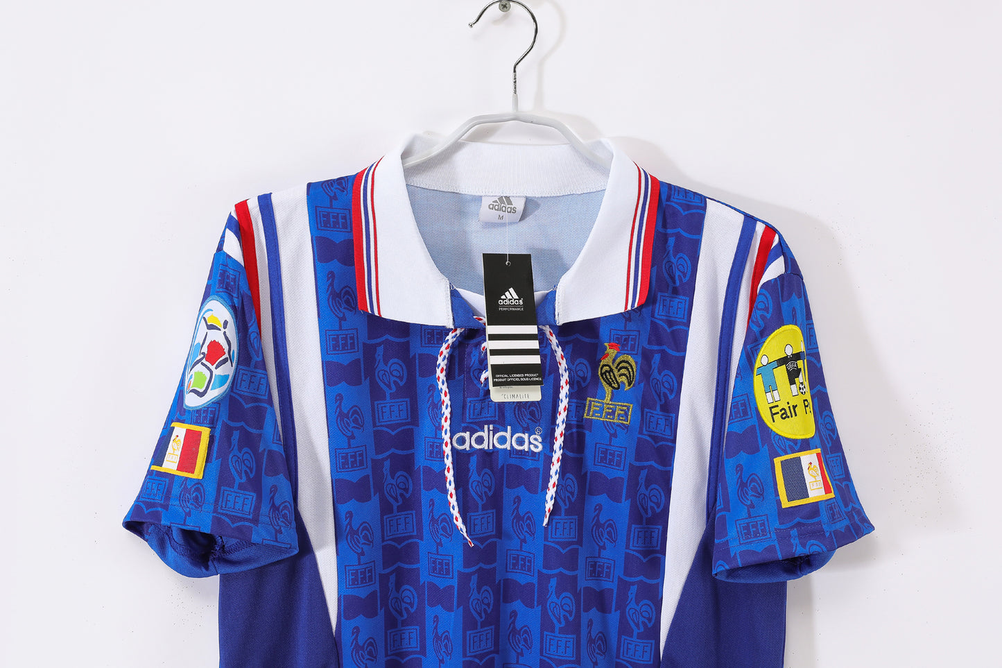 Francia 1994–96 Home (Azul con cordones) – adidas