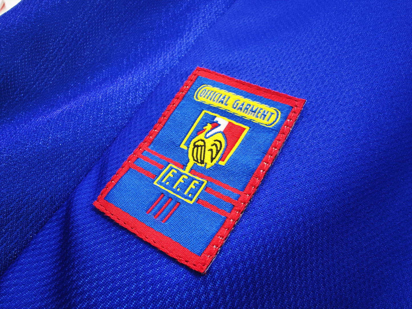 Camiseta Francia adidas Azul (FFF) — Retro 2002–04 | Era Zidane, Manga con 3 franjas