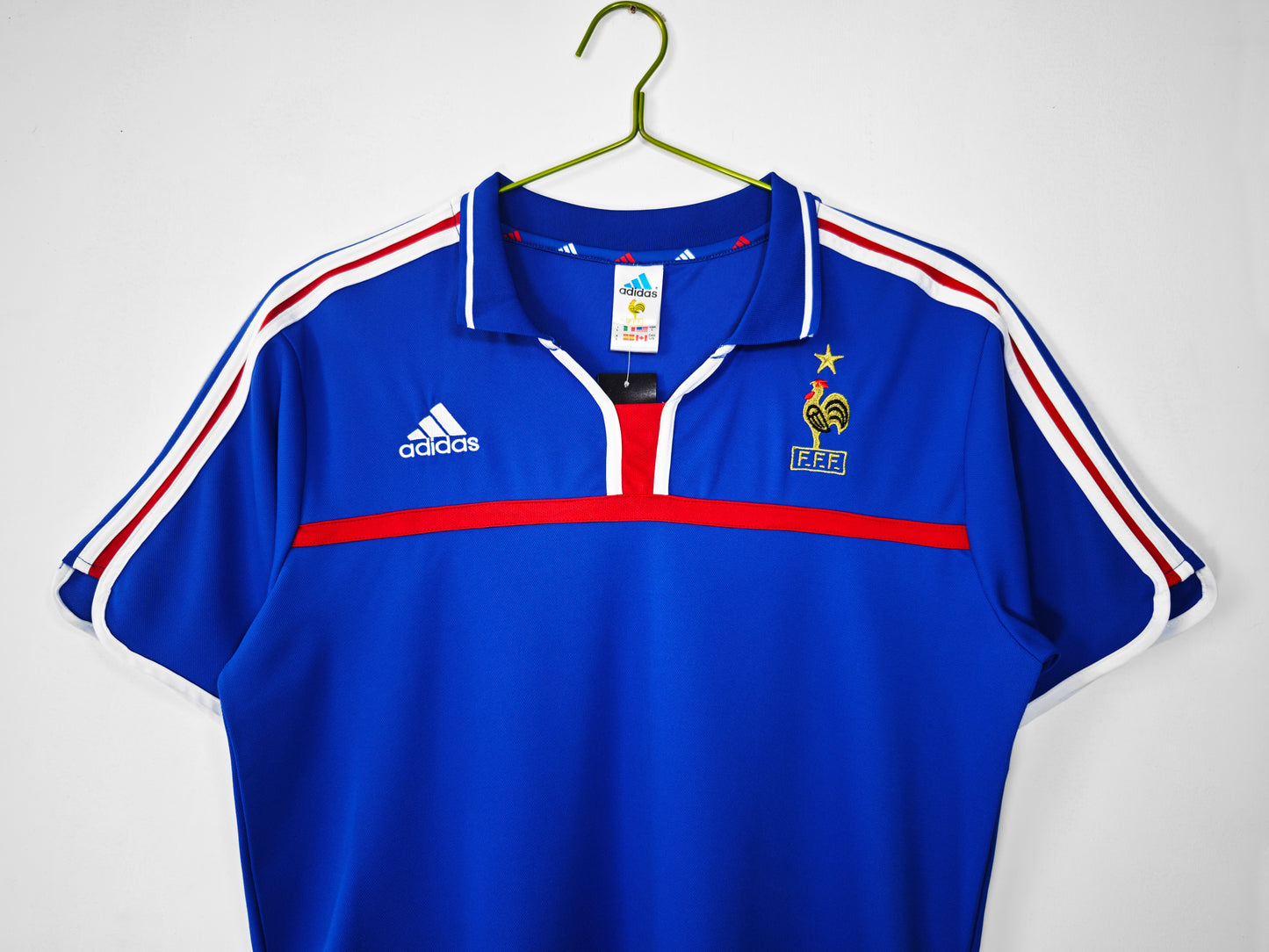 Camiseta Francia adidas Local 2002/03 (Mundial 2002) – Azul con franja roja y 1 estrella