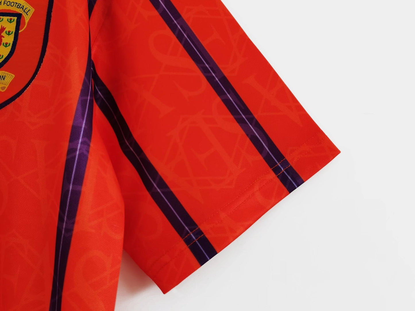 Escocia Umbro — 1994-96 Away Naranja | “Mango” con franjas moradas