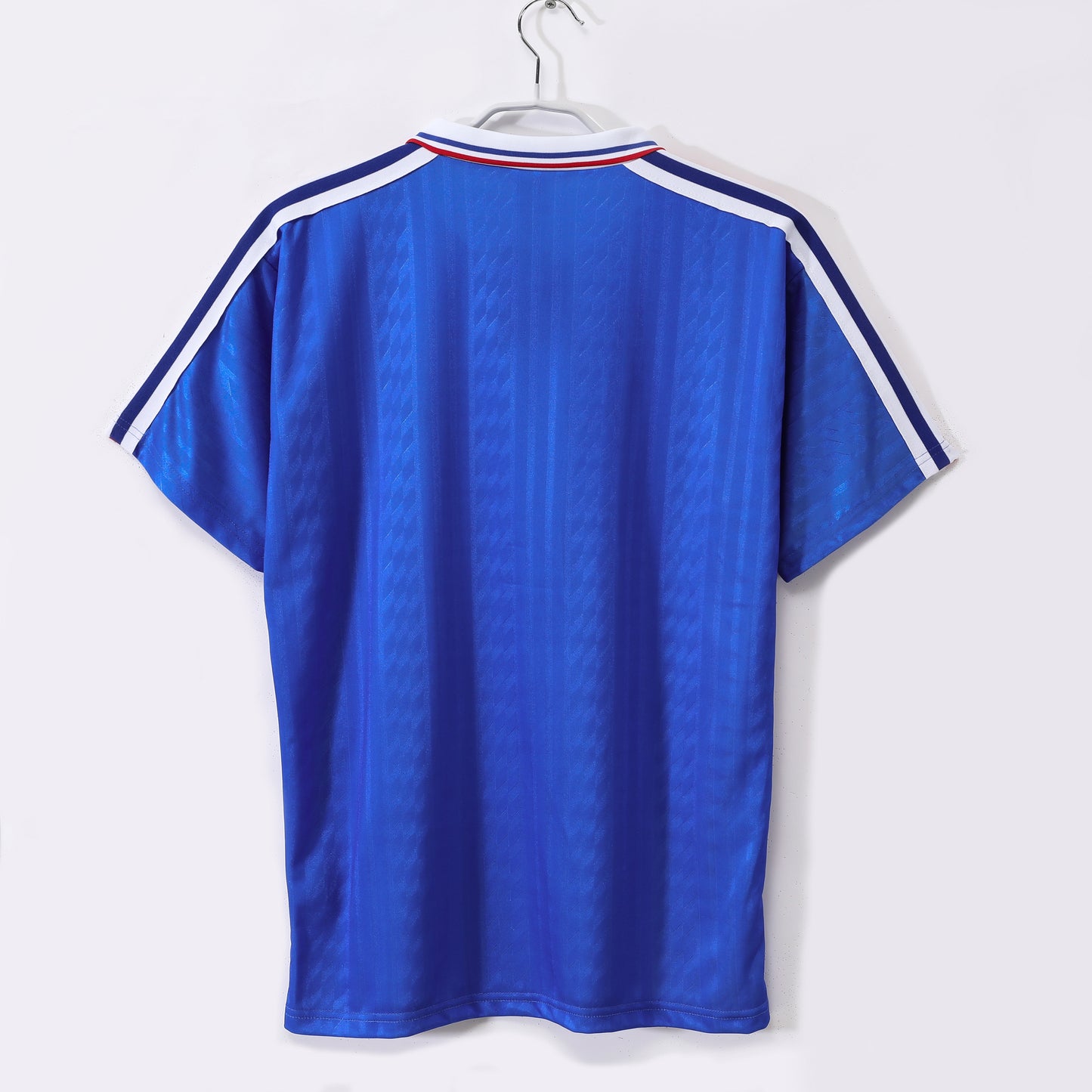 Camiseta Francia adidas Local 1992–1993 – Azul con franja de triángulos tricolor