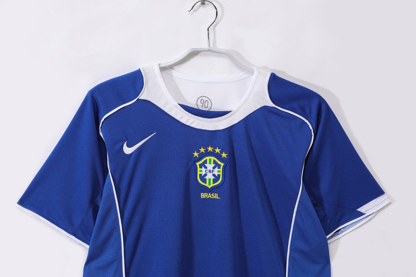 Camiseta Brasil Nike Away Azul 2004–2006 (Total 90) – Dri-FIT