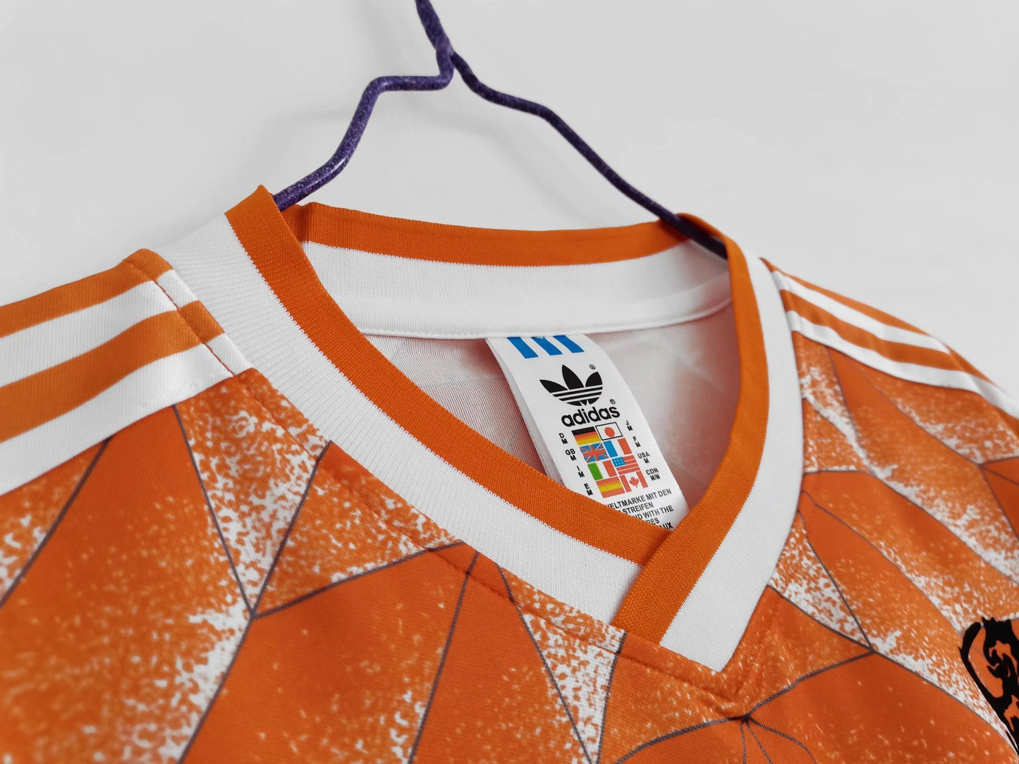 Camiseta Países Bajos 1988 Home Naranja – adidas (Euro ’88 campeones, Gullit & Van Basten)