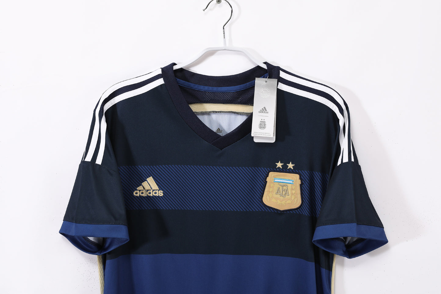 Camiseta Argentina adidas Visitante 2014/15 – Azul marino con franjas – Climacool