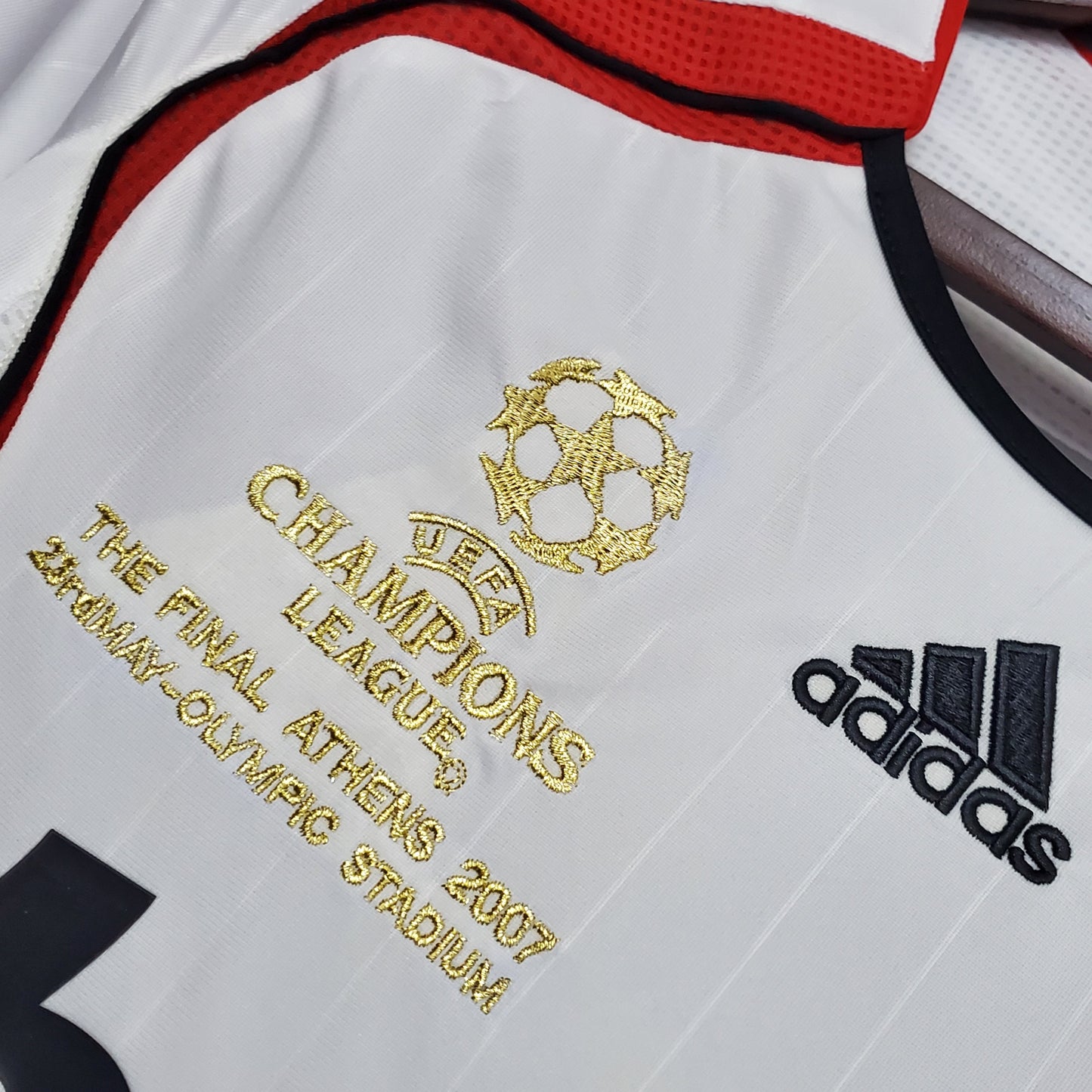 AC Milan “Bwin” Final Atenas 2007 — Camiseta away Adidas blanca (Formotion)