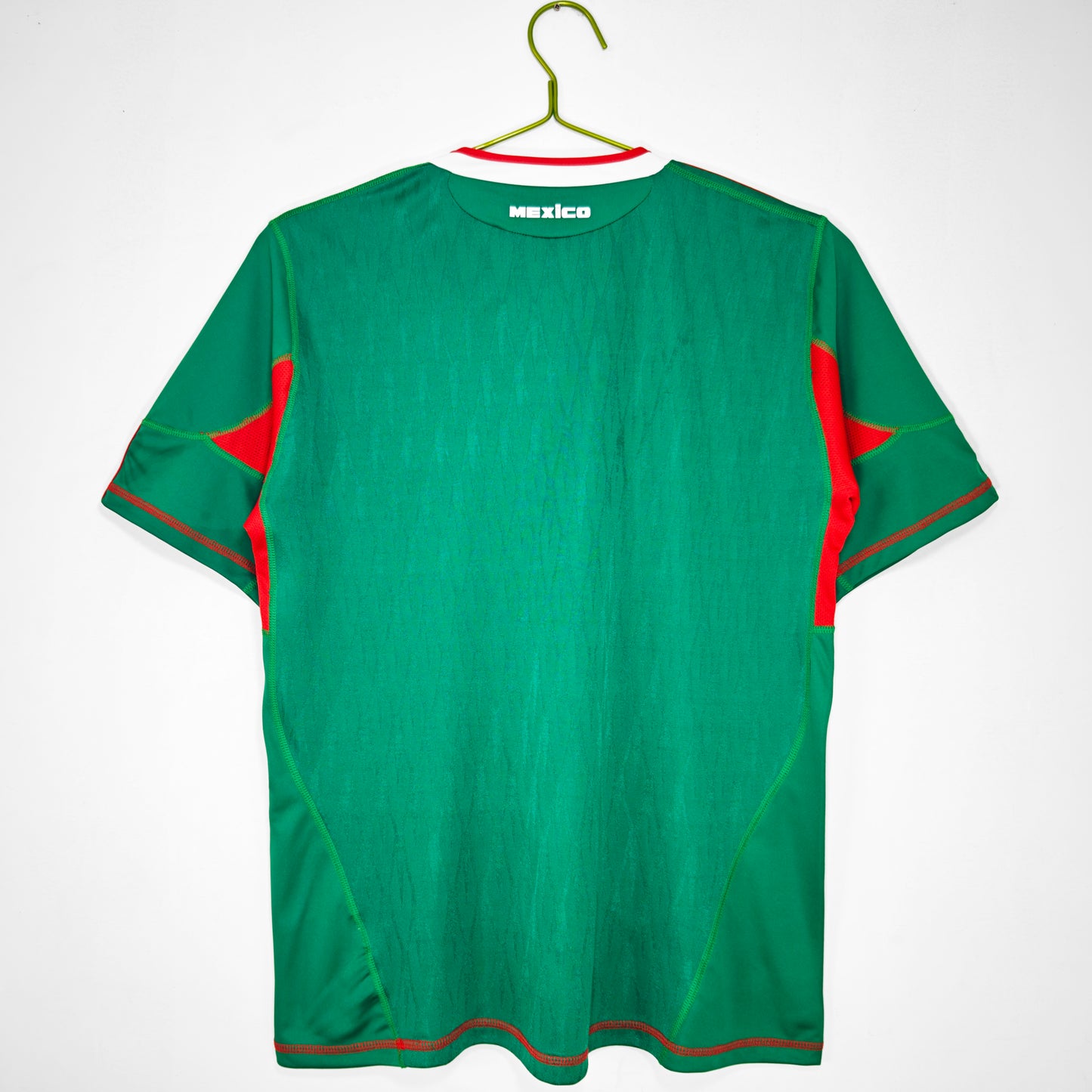Camiseta México adidas Local 2006/07 (Mundial Alemania 2006) – Verde con cuello blanco/rojo (Climacool)