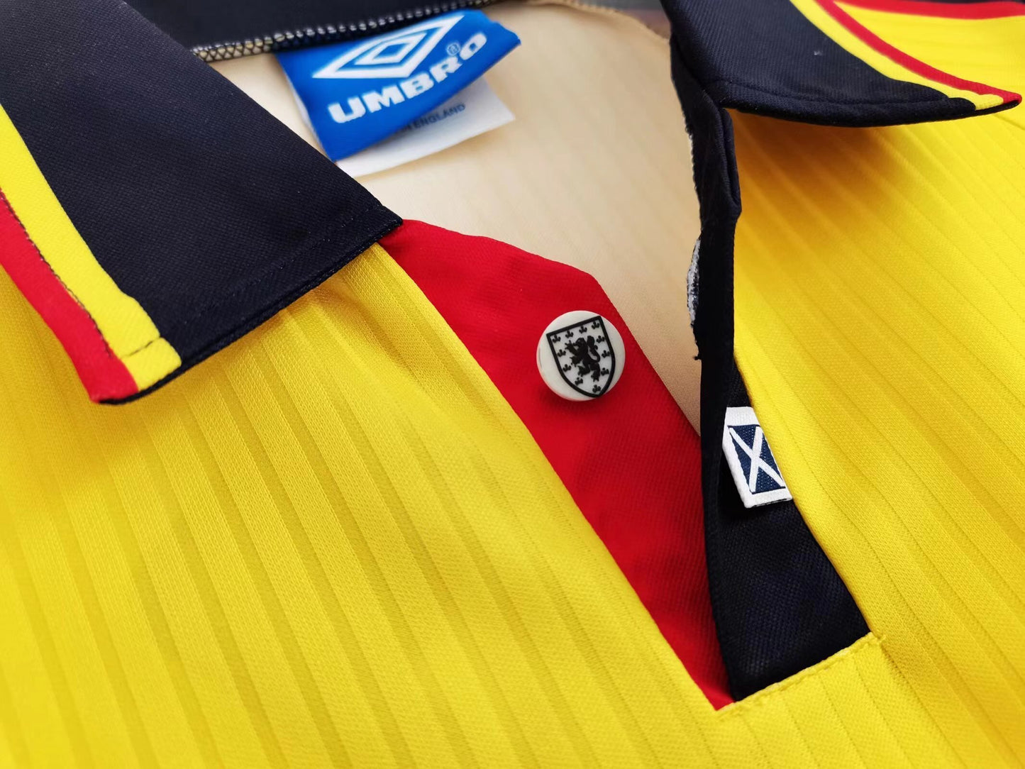 Escocia 1996/98 Umbro — Amarilla SFA | Era Euro 96 & Francia 98