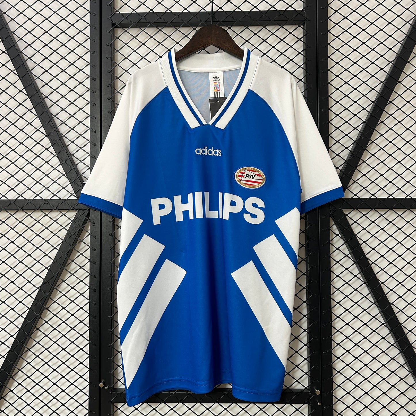 PSV Eindhoven “PHILIPS” 1992–94 — Camiseta away Adidas azul (cuello en V)