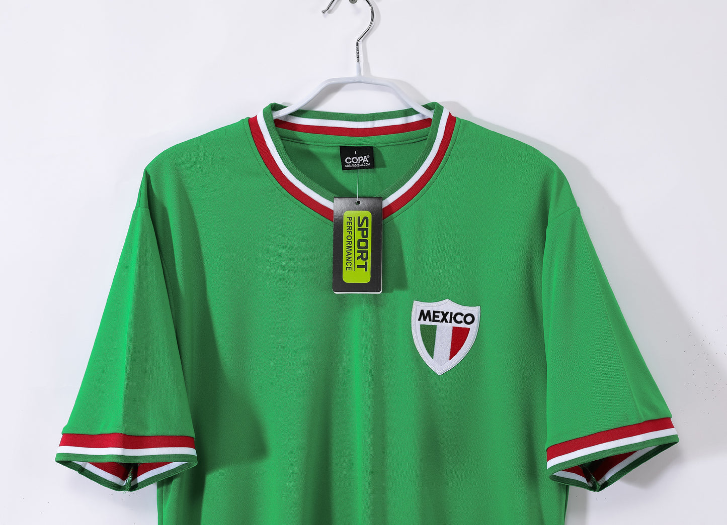 Camiseta México COPA Retro Años 70 – Verde con escudo “MEXICO”