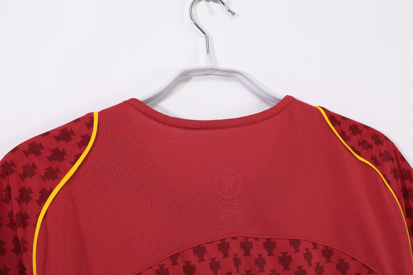Camiseta Portugal Nike Home 2004–2006 (Total 90) – Roja con cuello verde (Dri-FIT)