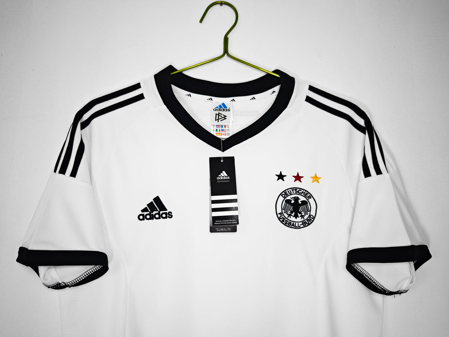 Camiseta Alemania adidas Local 2010/11 (Mundial Sudáfrica 2010) – Blanca con detalles negros – Climacool