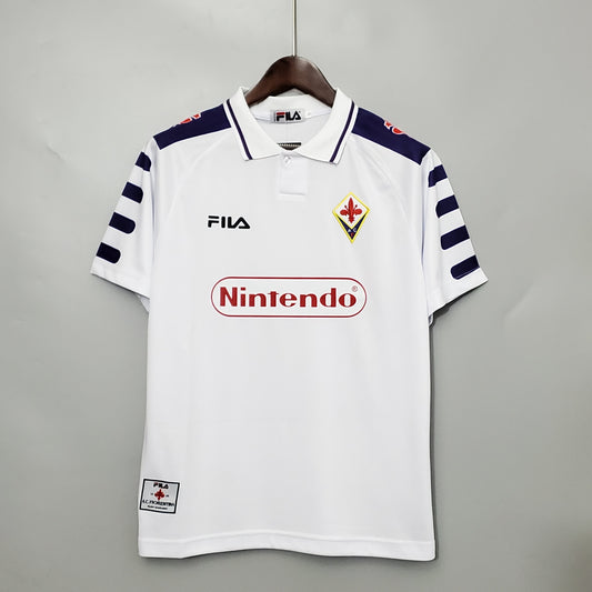 ACF Fiorentina “Nintendo” 1998–99 — Camiseta away retro Fila blanca