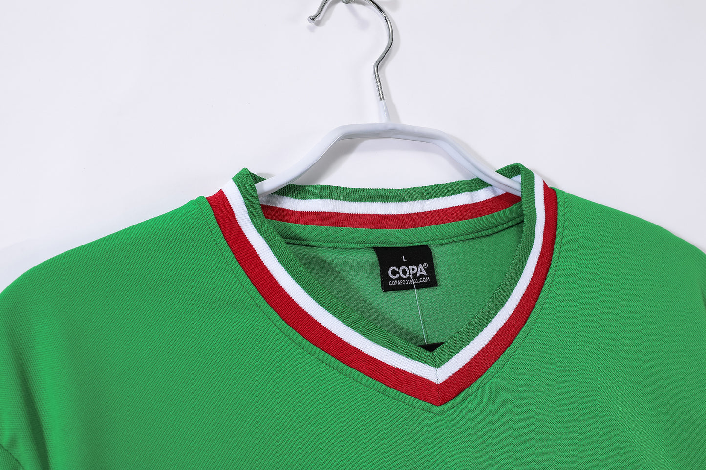 Camiseta México COPA Retro Años 70 – Verde con escudo “MEXICO”