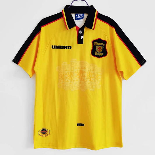 Escocia 1996/98 Umbro — Amarilla SFA | Era Euro 96 & Francia 98