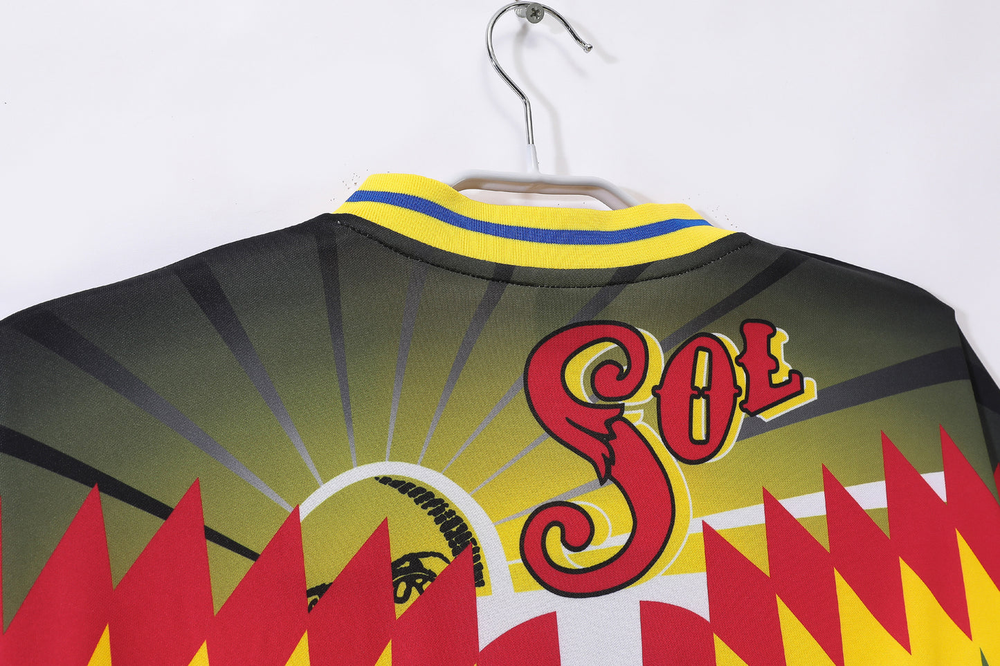 Camiseta Portero Jorge Campos “Sol” – ABA Sport 1995–1997 – Amarilla Multicolor