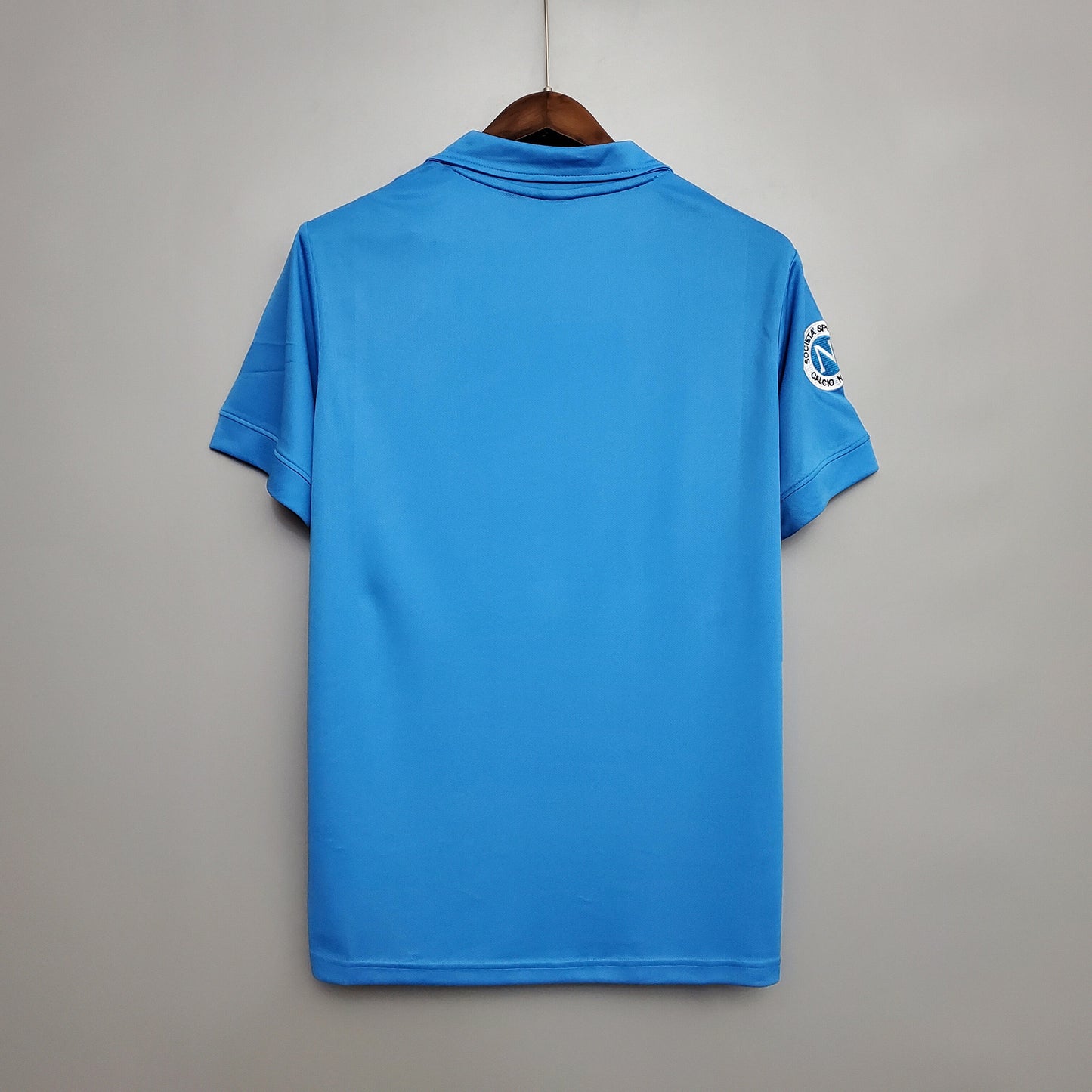 SSC Napoli “Buitoni” Scudetto 1987–88 — Camiseta home NR celeste (cuello en V)