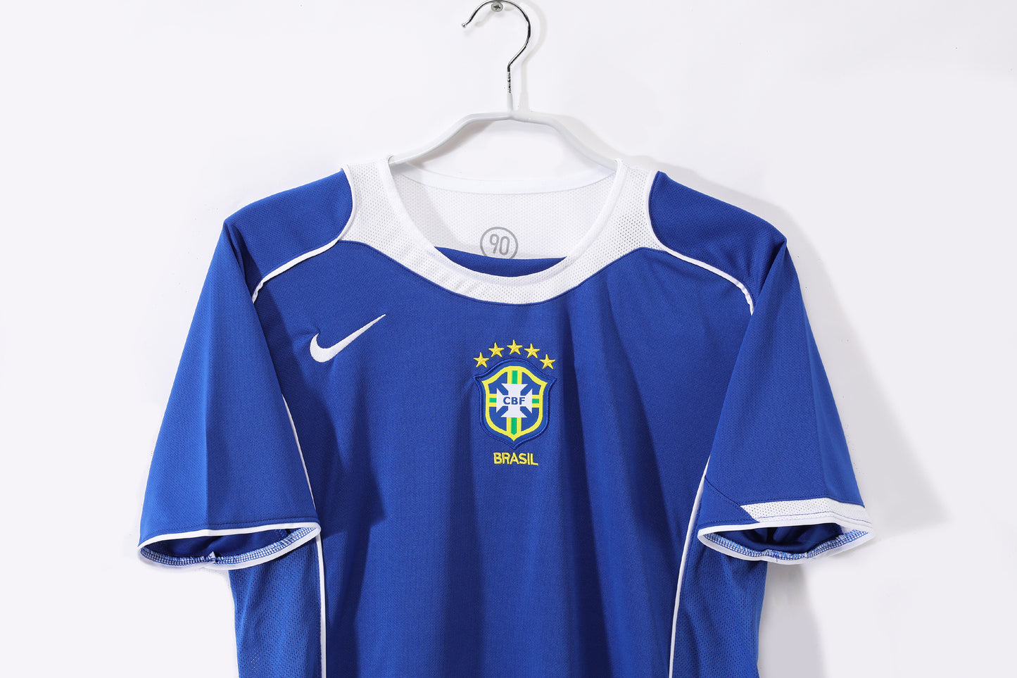 Camiseta Brasil Nike Away Azul 2004–2006 (Total 90) – Dri-FIT