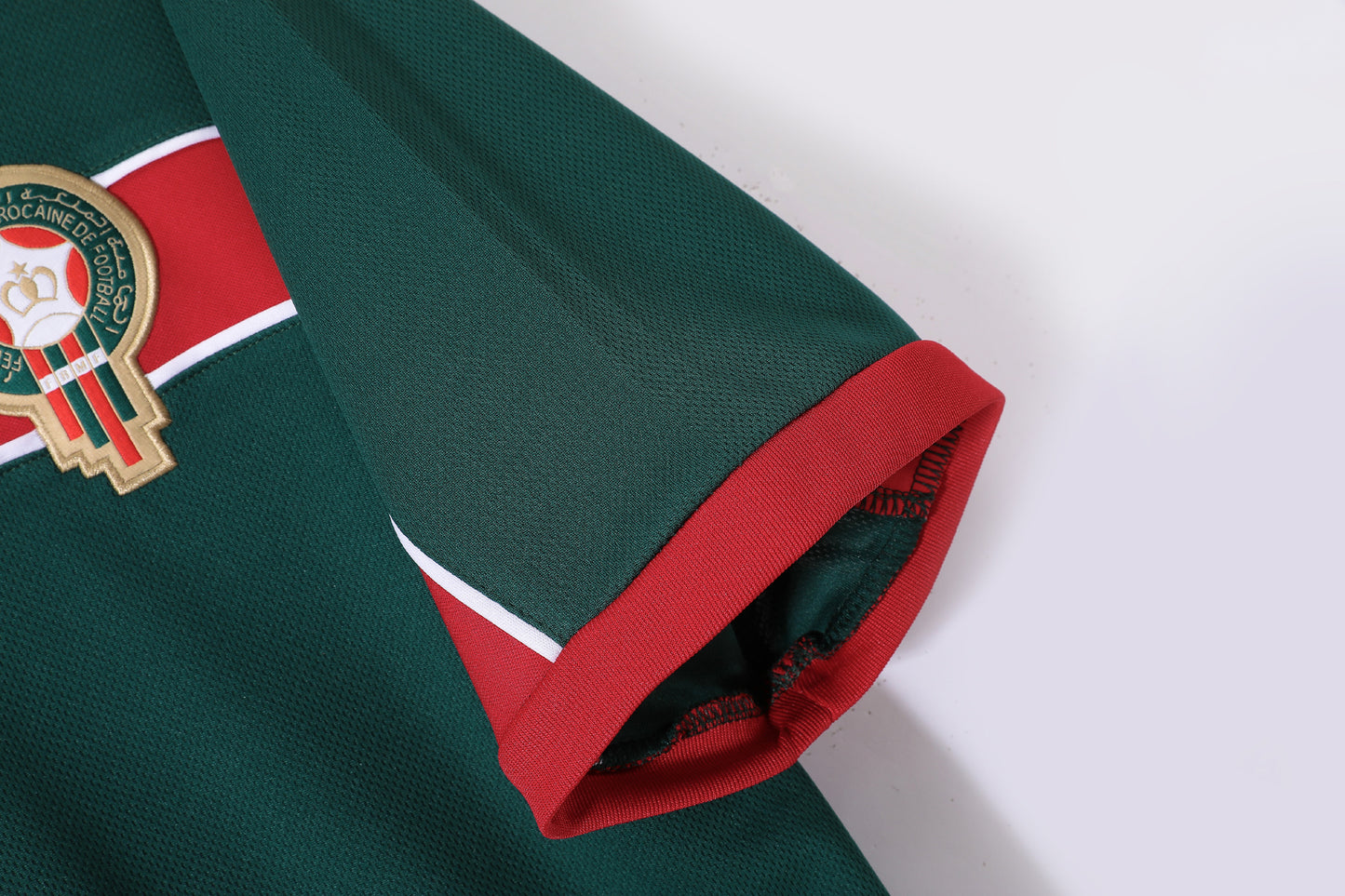 Camiseta Marruecos Puma Visitante 2004–2006 – Verde con banda roja (Leones del Atlas)