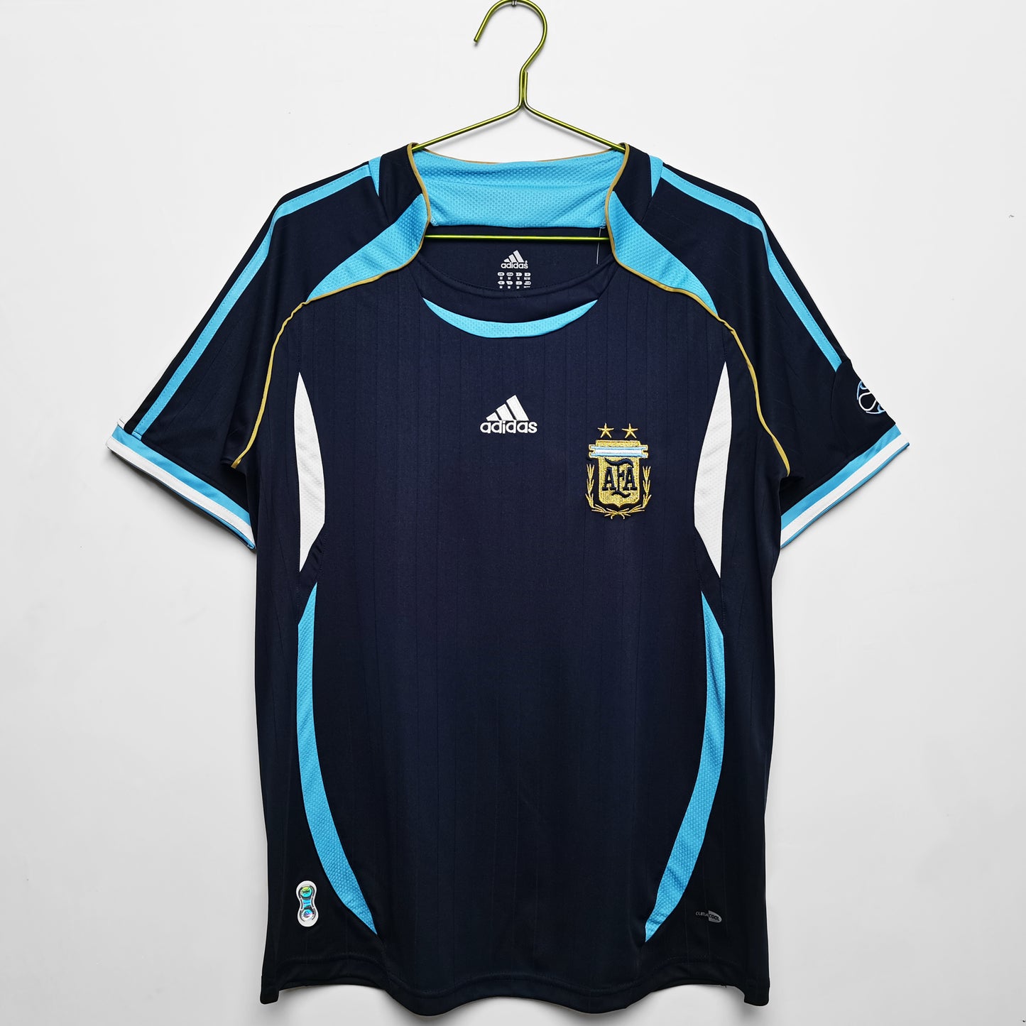 Argentina AFA adidas — Away azul marino 2006 | Mundial Alemania ’06 (Riquelme, Messi & Ayala)