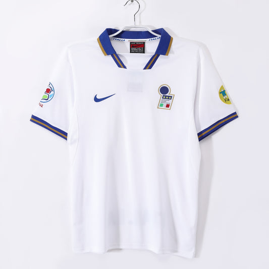 Camiseta Italia Nike Away 1998 – Centenario FIGC (Francia ’98) con parches