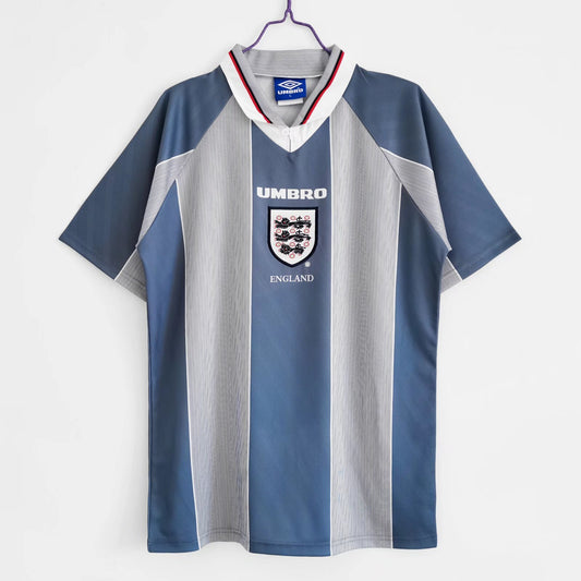 Camiseta Inglaterra 1999–00 Training Gris/Azul – Umbro (Era Euro 2000, Beckham & Owen)