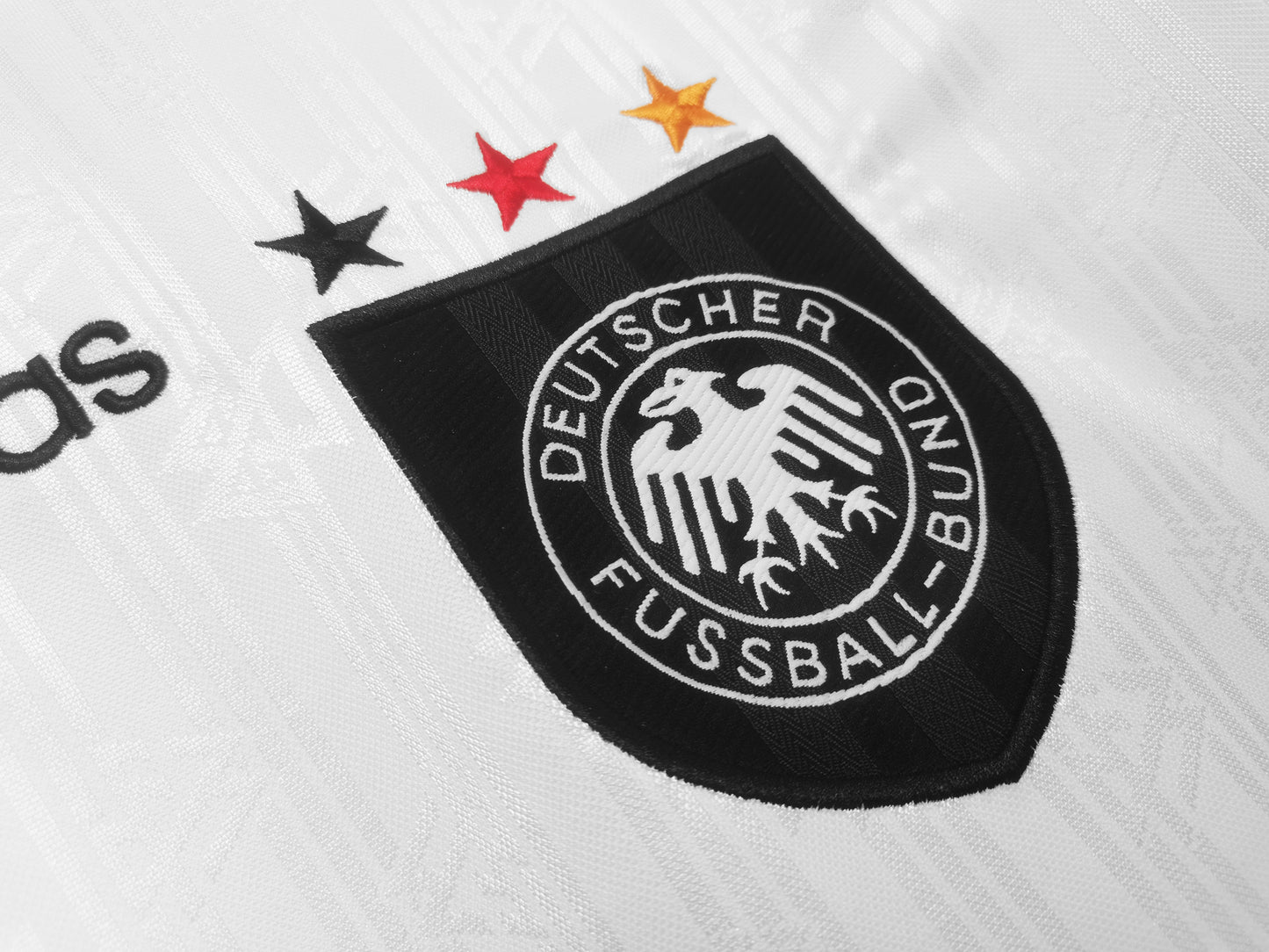 Alemania DFB adidas — Home blanco 3 estrellas | Estilo finales 90s, era Euro ’96 & Francia ’98
