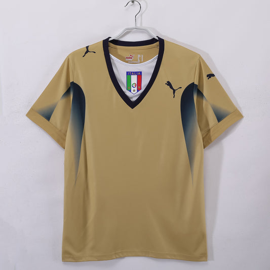 Camiseta Italia Puma Tercera Oro 2006–2007 – Cuello en V – Original
