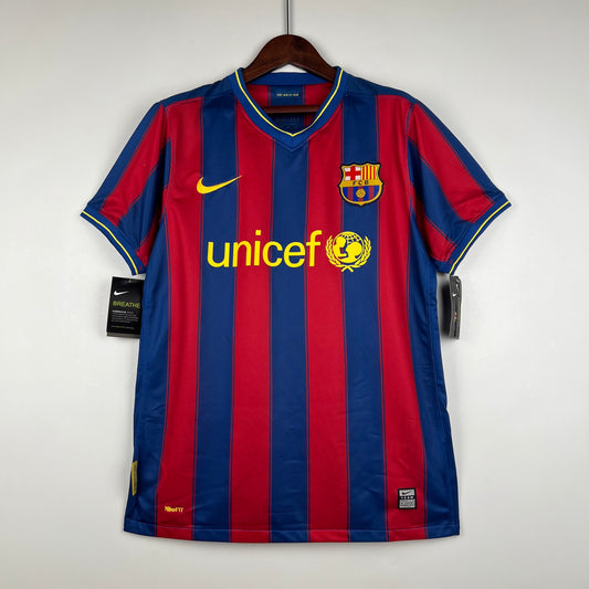 FC Barcelona “UNICEF” 2010–11 — Camiseta home Nike blaugrana (pinstripes)