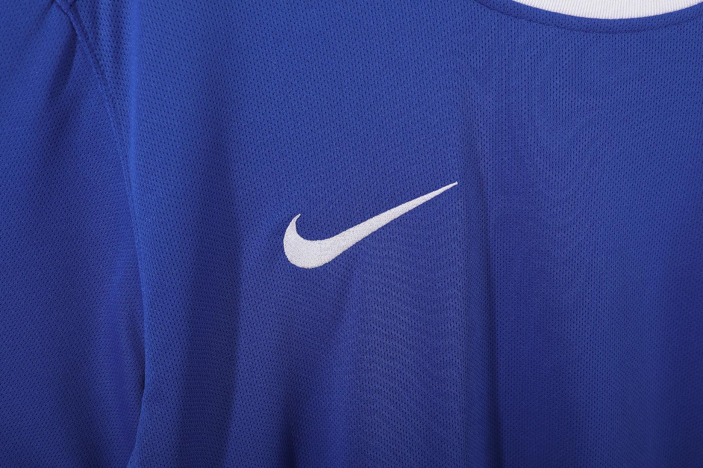 Camiseta Brasil Nike Visitante 2006–2007 – Azul con vivos blancos (Dri-FIT)