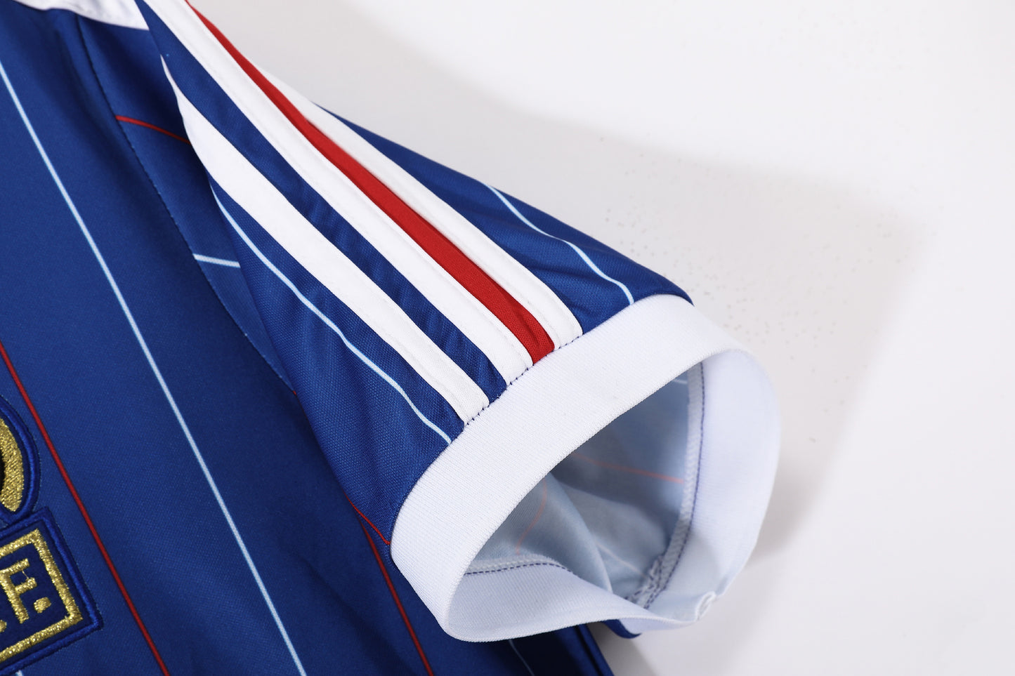 Camiseta Francia adidas Local 1984–1986 (Euro ’84/86) – Azul con pinstripes (Trefoil)