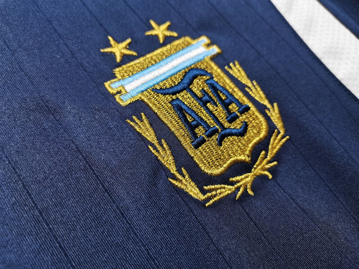 Argentina AFA adidas — Away azul marino 2006 | Mundial Alemania ’06 (Riquelme, Messi & Ayala)