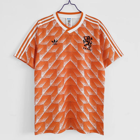 Camiseta Países Bajos 1988 Home Naranja – adidas (Euro ’88 campeones, Gullit & Van Basten)