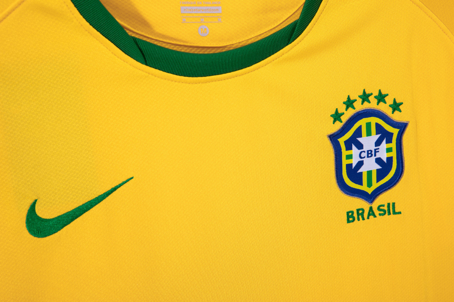 Camiseta Brasil Nike Local 2010/11 – Amarilla/Verde (Dri-FIT)