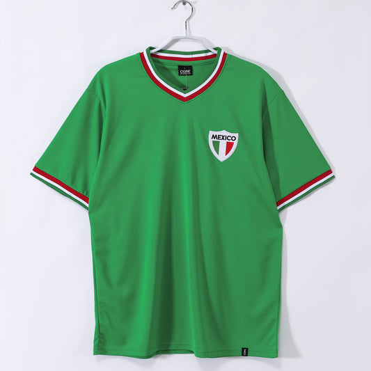Camiseta México COPA Retro Años 70 – Verde con escudo “MEXICO”