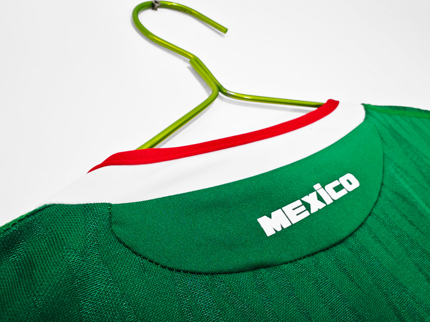 Camiseta México adidas Local 2006/07 (Mundial Alemania 2006) – Verde con cuello blanco/rojo (Climacool)