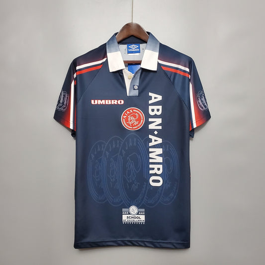 Ajax 1998–99 Away “ABN•AMRO” — Umbro azul marino (School of Excellence)