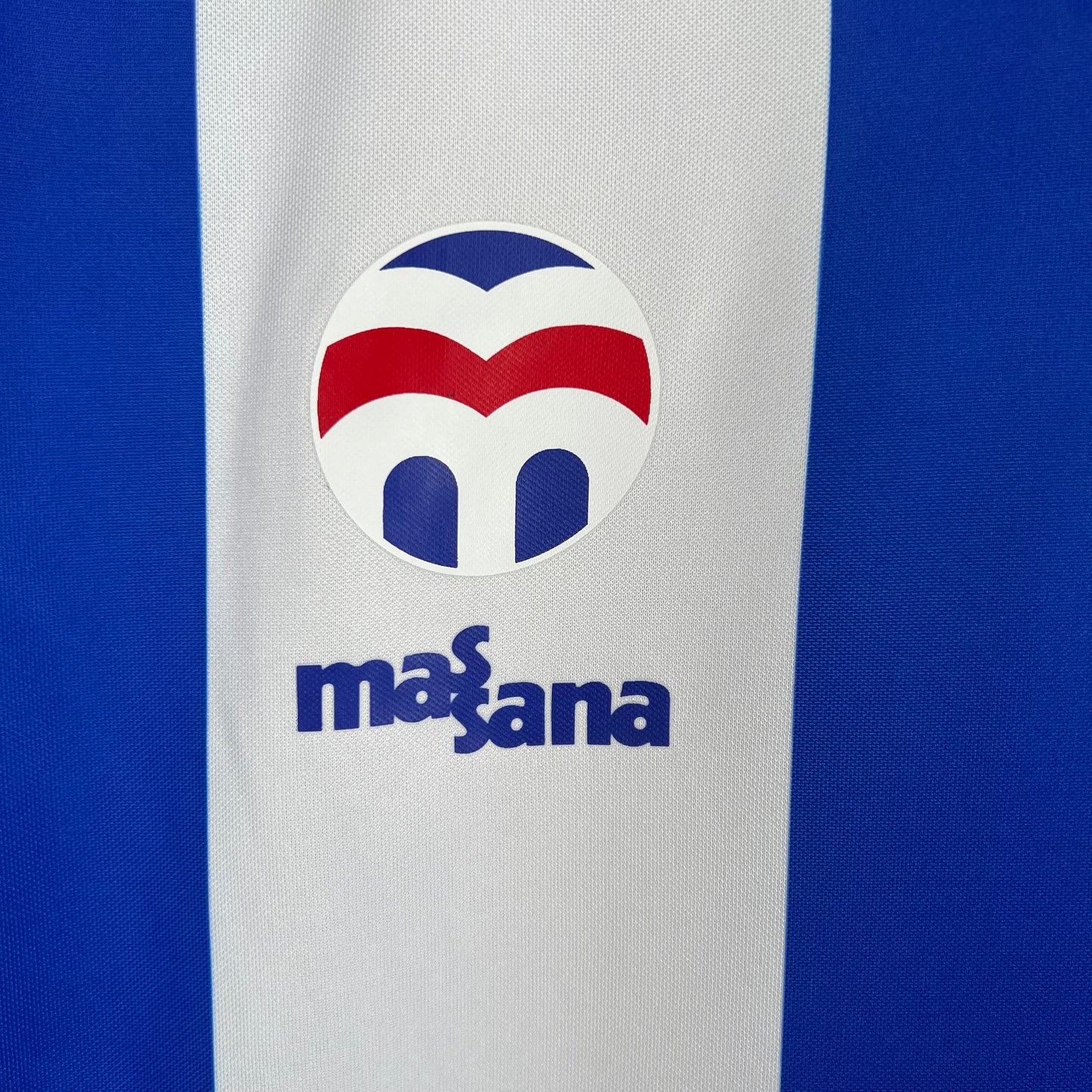 RCD Espanyol “Massana” 1996–98 — Camiseta home blanquiazul (cuello polo)