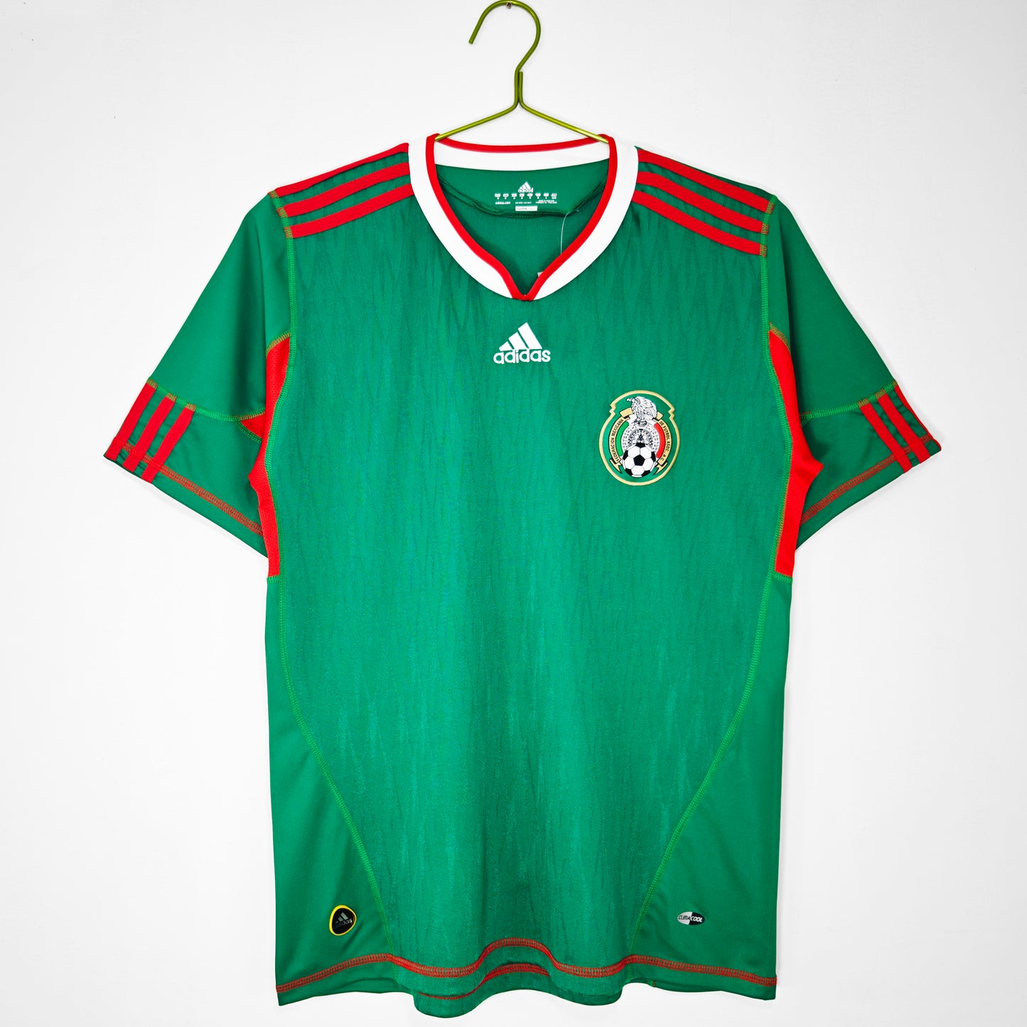 Camiseta México adidas Local 2006/07 (Mundial Alemania 2006) – Verde con cuello blanco/rojo (Climacool)