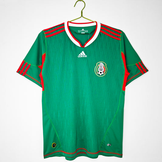 Camiseta México adidas Local 2006/07 (Mundial Alemania 2006) – Verde con cuello blanco/rojo (Climacool)
