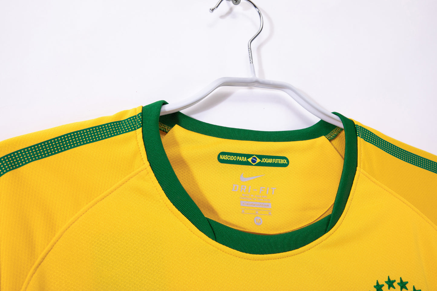 Camiseta Brasil Nike Local 2010/11 – Amarilla/Verde (Dri-FIT)