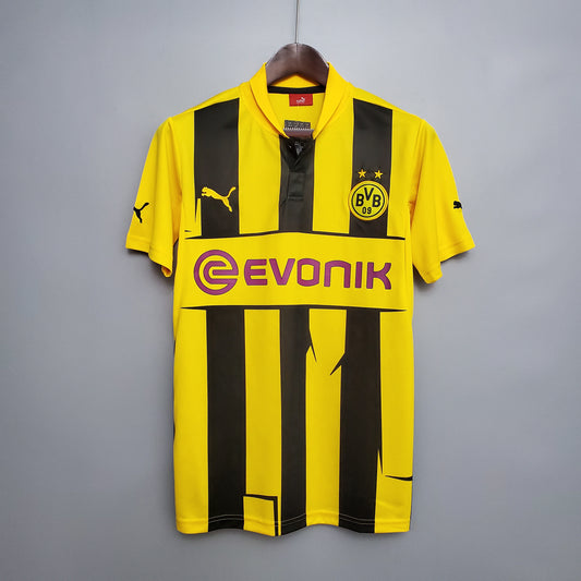 Borussia Dortmund “Evonik” 2016–17 — Camiseta home Puma amarilla/negra (rayas verticales)