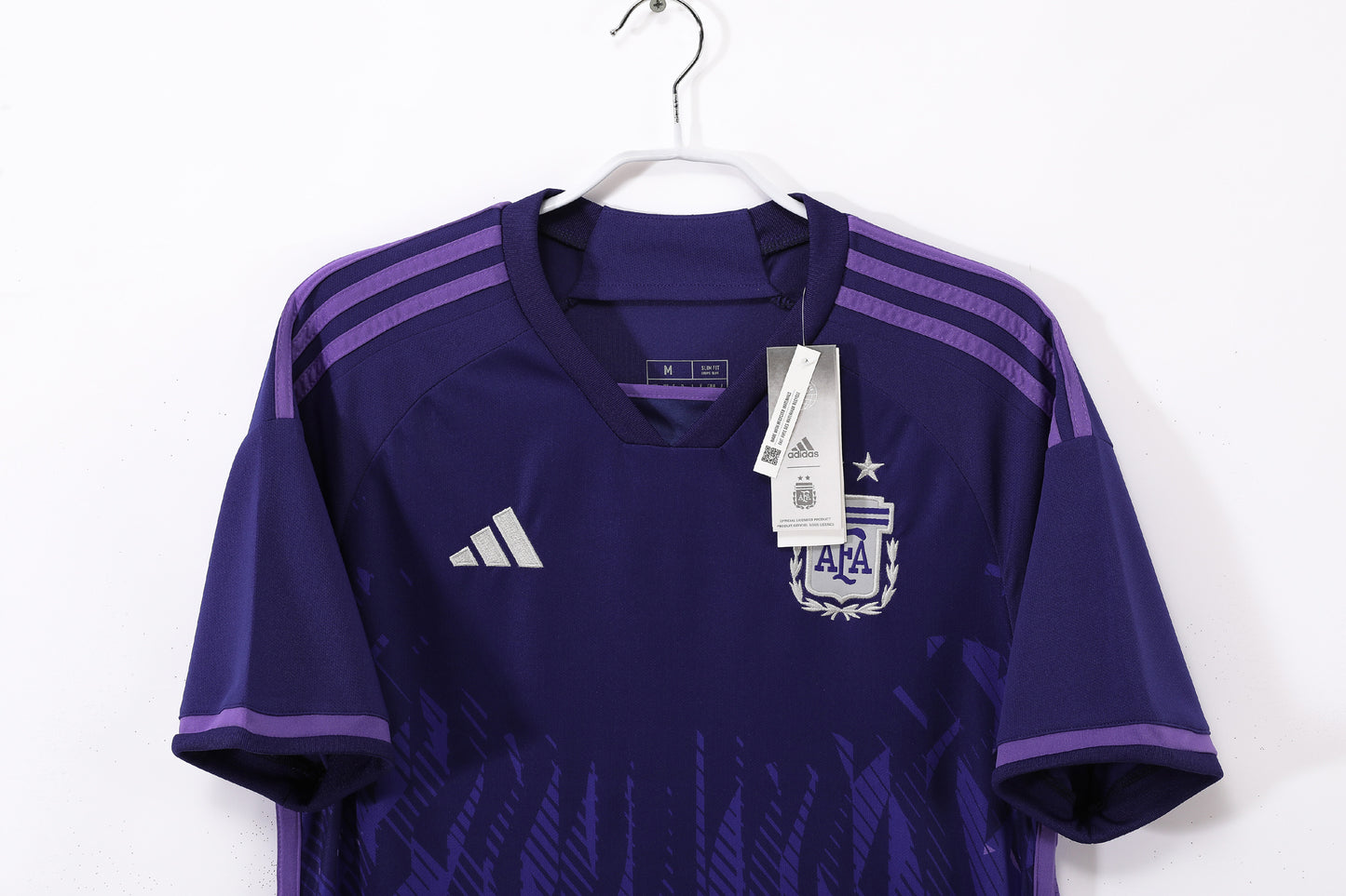Camiseta Argentina adidas Visitante 2022/23 (Qatar) – Morada/Violeta – AEROREADY – 2 estrellas
