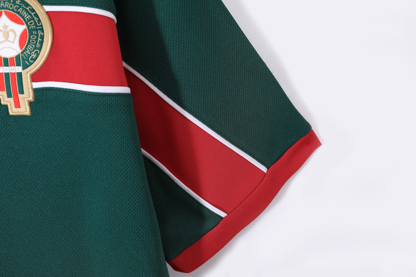 Camiseta Marruecos Puma Visitante 2004–2006 – Verde con banda roja (Leones del Atlas)